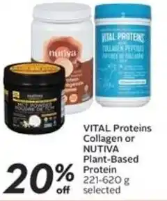 Safeway VITAL Proteins Collagen or NUTIVA Plant-Based Protein 221-620 g off selected offer