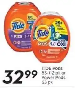 Safeway TIDE Pods 85-112 pk or Power Pods 63 pk offer