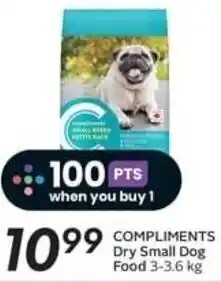 Safeway COMPLIMENTS Dry Small Dog Food 3-3.6 kg offer