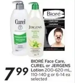 Safeway BIORÉ Face Care, CUREL or JERGENS offer