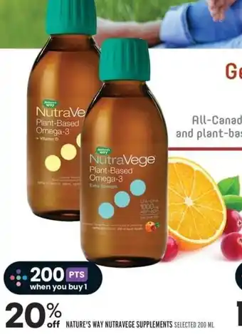 Safeway NATURE'S WAY NUTRAVEGE SUPPLEMENTS SELECTED 200 ML offer