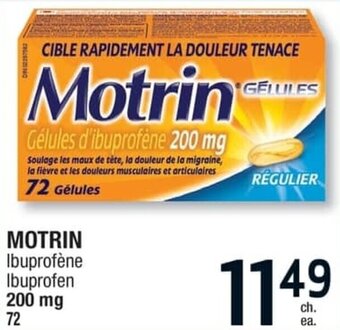 Jean Coutu MOTRIN Ibuprofen 200 mg offer