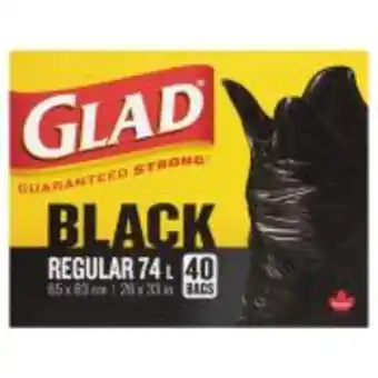 Calgary Co-op Glad 74l garbage bags offer