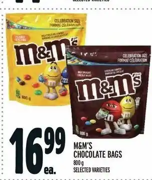 Metro M&M'S CHOCOLATE BAGS 800 g SELECTED VARIETIES offer