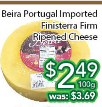 Ample Food Market Beira Portugal Imported Finisterra Firm Ripened Cheese offer