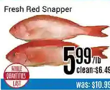 Nations Fresh Foods Fresh red snapper offer