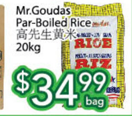Ample Food Market Mr.Goudas Par-Boiled Rice 20kg offer