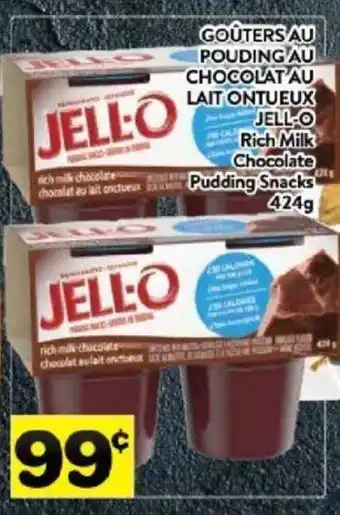 Supermarché PA JELL-O Rich Milk Chocolate pudding snacks 424g offer