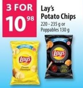 Co-op Lay's Potato Chips 220-235 g or Poppables 130 g offer