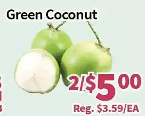 Blue Sky Supermarket Green coconut offer