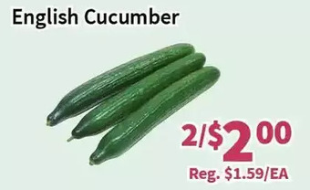 Blue Sky Supermarket English cucumber offer