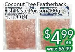 Ample Food Market Coconut tree featherback fish paste poisson offer