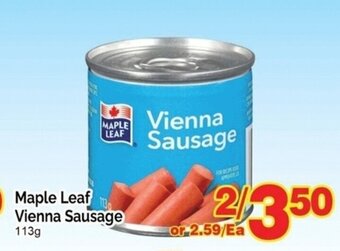 T&T Supermarket Maple Leaf Vienna Sausage 113g offer