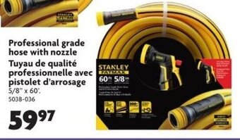 Home Hardware Professional grade hose with nozzle 5/8" x 60'. offer