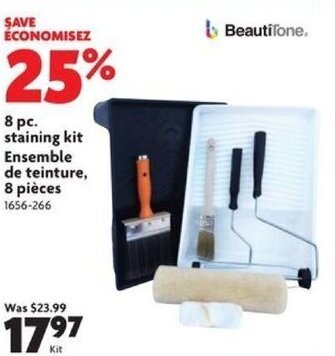 Home Hardware 8 pc. staining kit offer