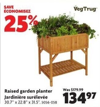 Home Hardware Raised garden planter 30.7" x 22.8" x 31.5". offer