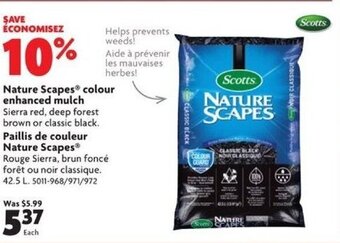 Home Hardware Nature Scapes® colour enhanced mulch offer