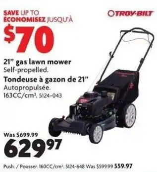 Home Hardware 21" gas lawn mower Self-propelled. offer