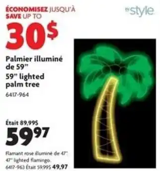 Home Hardware 59" lighted palm tree offer