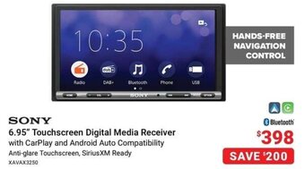 Visions Electronics SONY 6.95" Touchscreen Digital Media Receiver offer