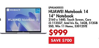LPHUA00035 HUAWEI Matebook 14 14" Notebook