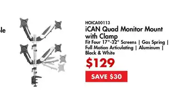 NAICA00492 ¡CAN Quad Monitor Mount