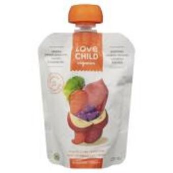 Calgary Co-op Love child organic apple, sweet potatoes, carrot & blueberries baby food offer