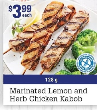 M & M Food Market Marinated Lemon and Herb Chicken Kabob offer