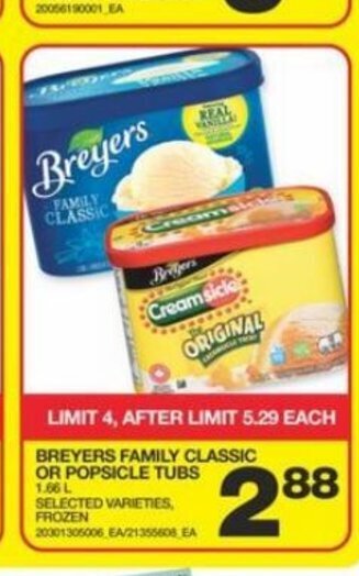 Extra Foods Breyers FAMILY CLASSIC offer