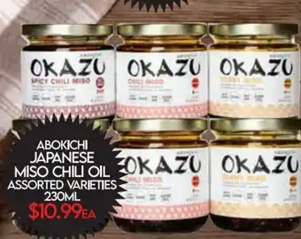 Fiesta Farms ABOKICHI JAPANESE MISO CHILI OIL OKAZU OKAZU offer