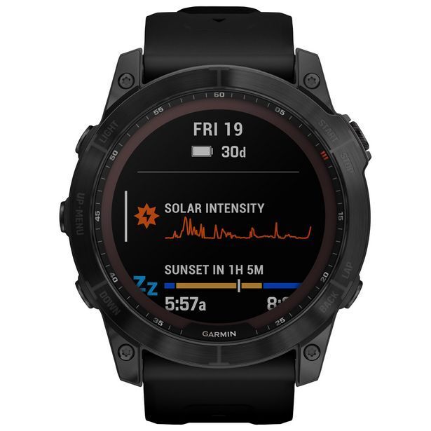 Best Buy Garmin fenix 7x sapphire solar 51mm smartwatch with heart rate monitor - black/titanium back offer