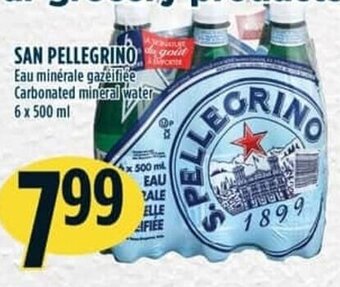 Marché Adonis SAN PELLEGRINO Carbonated mineral water 6 x 500 ml offer