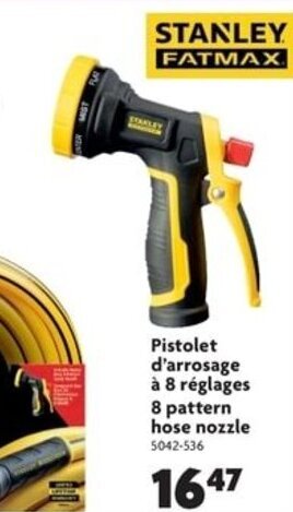 Home Hardware 8 pattern hose nozzle offer