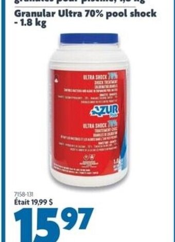 Home Hardware Granular Ultra 70% pool shock -1.8 kg offer
