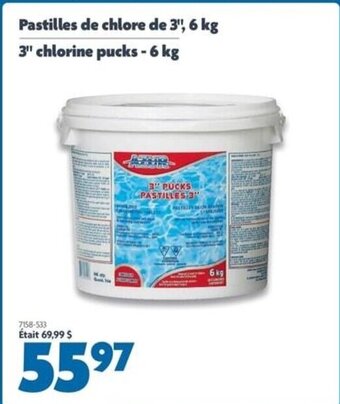 Home Hardware 3" chlorine pucks - 6 kg offer