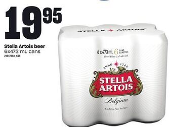 Loblaws Stella artois beer 6x473 ml cans offer