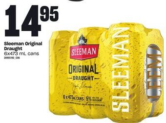 Loblaws Sleeman original draught, 6x473 ml cans offer