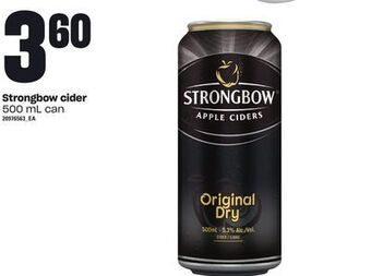 Loblaws Strongbow cider 500 ml can offer