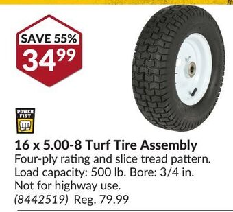 Princess Auto 16 x 5.00-8 turf tire assembly offer