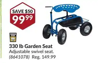 Princess Auto 330 lb garden seat offer