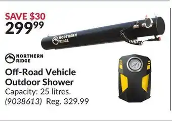 Princess Auto Off-road vehicle outdoor shower offer