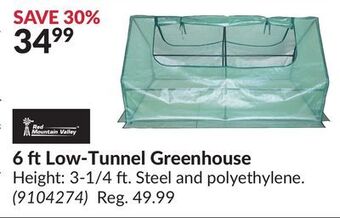 Princess Auto 6 ft low-tunnel greenhouse offer