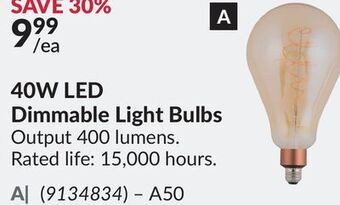 Princess Auto 40w led dimmable light bulbs offer