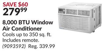 Princess Auto 8,000 btu window air conditioner offer