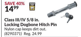 Princess Auto Class iii/iv 5/8 in. locking dogbone hitch pin offer