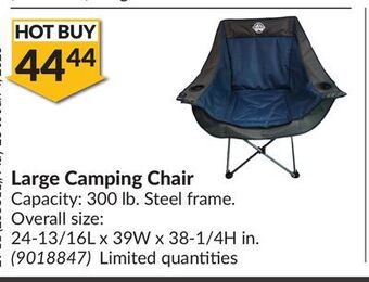 Princess Auto Large camping chair offer