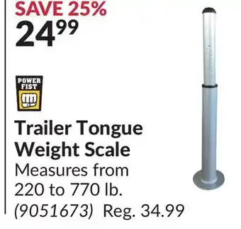 Princess Auto Trailer tongue weight scale offer