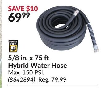 Princess Auto 5/8 in. x 75 ft hybrid water hose offer