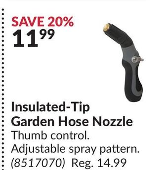 Princess Auto Insulated-tip garden hose nozzle offer