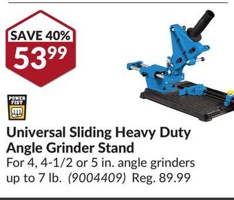 Princess Auto Universal sliding heavy duty angle grinder offer